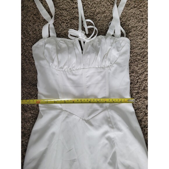 White Bustier Sundress S/M Coguette Cottage Core - Picture 6 of 9